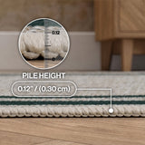 Clement Double Border Non-slip Machine-washable Area Rug