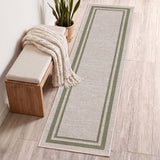 Clement Double Border Non-slip Machine-washable Area Rug