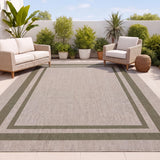 Clement Double Border Non-slip Machine-washable Area Rug