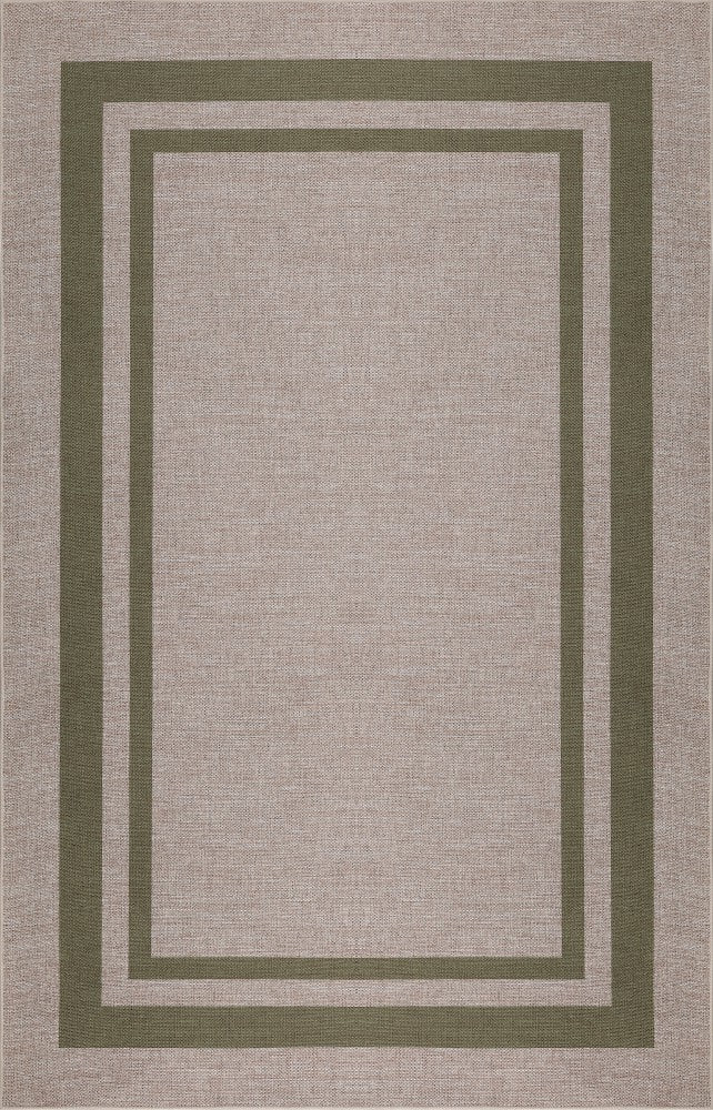 Clement Double Border Non-slip Machine-washable Area Rug