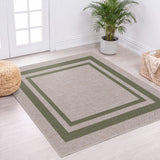 Clement Double Border Non-slip Machine-washable Area Rug