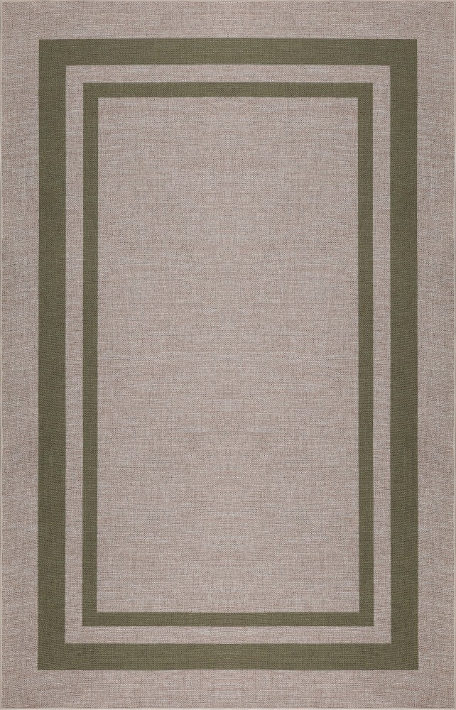 Clement Double Border Non-slip Machine-washable Area Rug