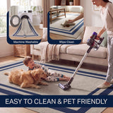 Clement Double Border Non-slip Machine-washable Area Rug
