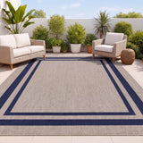 Clement Double Border Non-slip Machine-washable Area Rug