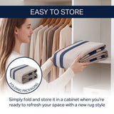 Clement Double Border Non-slip Machine-washable Area Rug