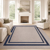 Clement Double Border Non-slip Machine-washable Area Rug