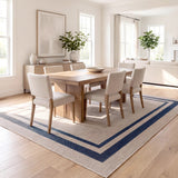Clement Double Border Non-slip Machine-washable Area Rug