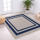 Clement Double Border Non-slip Machine-washable Area Rug