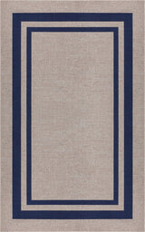 Clement Double Border Non-slip Machine-washable Area Rug