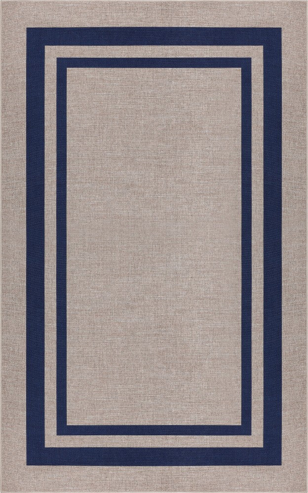 Clement Double Border Non-slip Machine-washable Area Rug