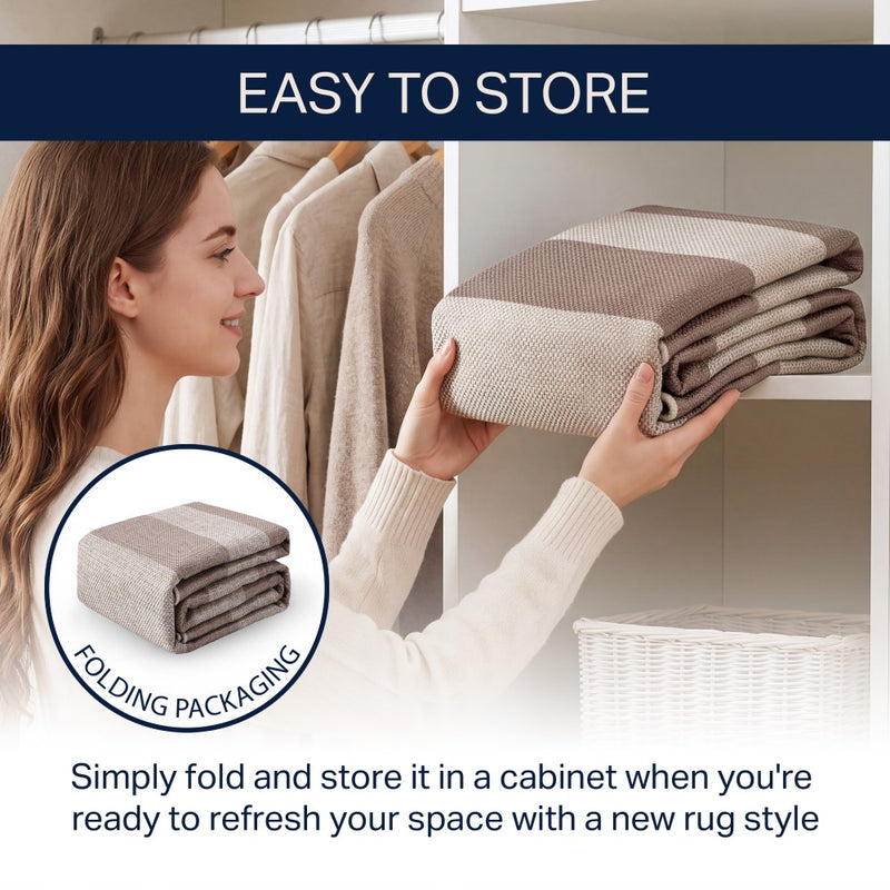 Gabby Cabana Stripe Non-slip Machine-washable Area Rug