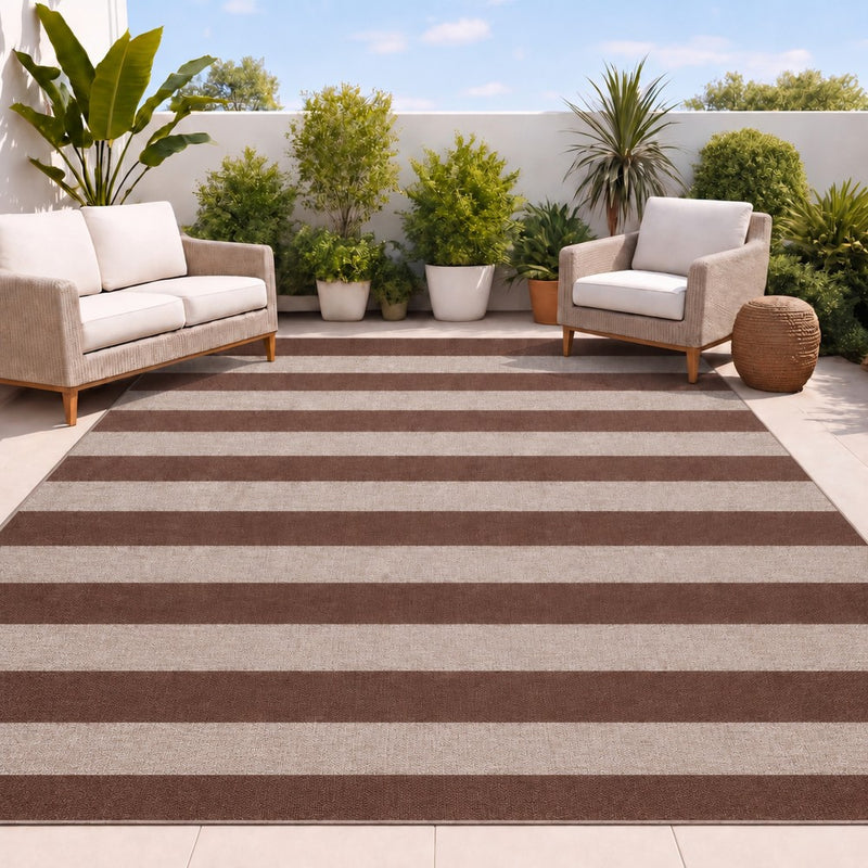 Gabby Cabana Stripe Non-slip Machine-washable Area Rug