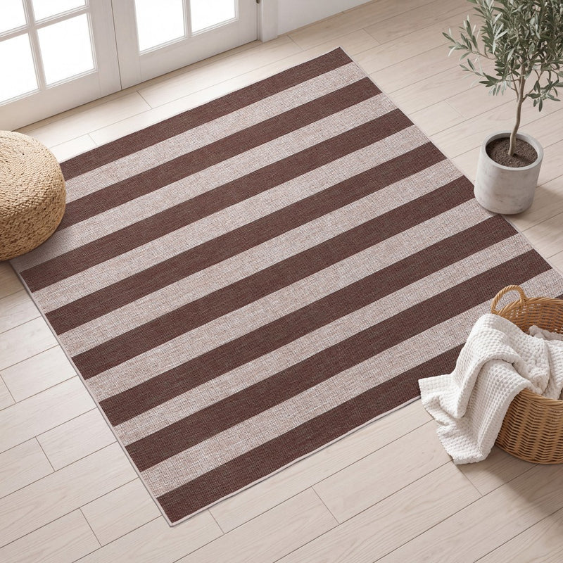 Gabby Cabana Stripe Non-slip Machine-washable Area Rug