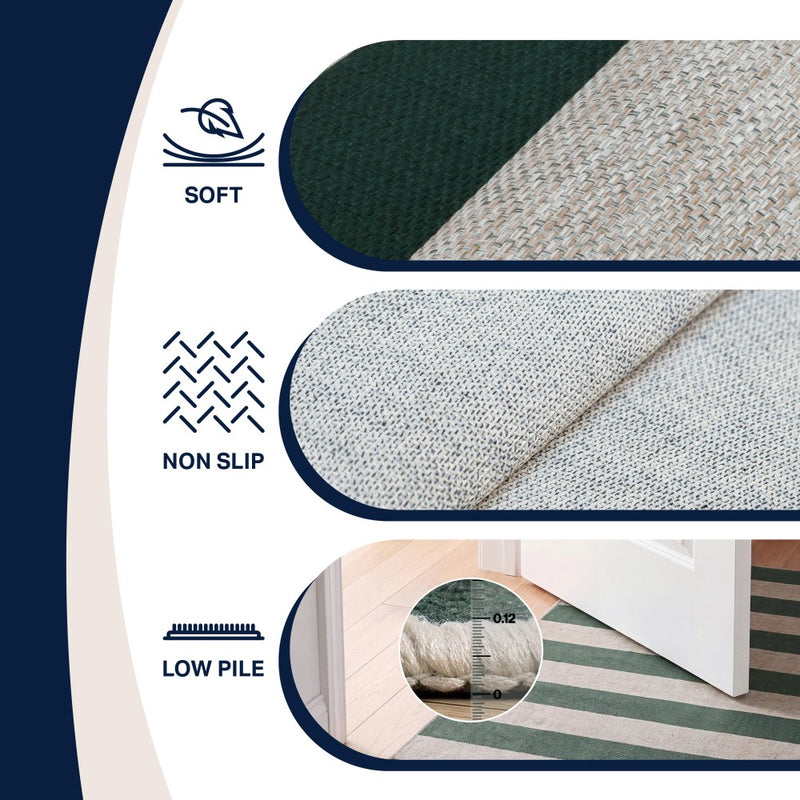 Gabby Cabana Stripe Non-slip Machine-washable Area Rug