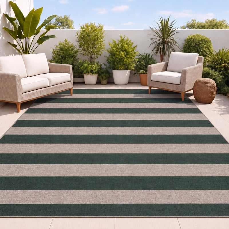Gabby Cabana Stripe Non-slip Machine-washable Area Rug