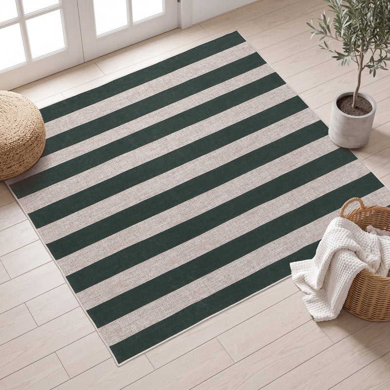 Gabby Cabana Stripe Non-slip Machine-washable Area Rug