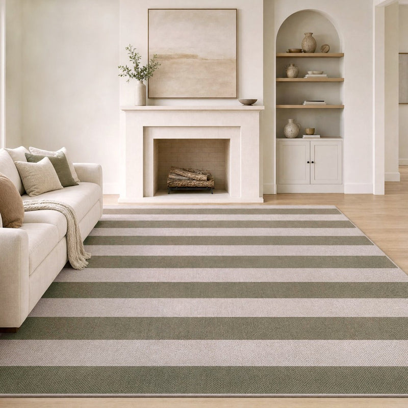 Gabby Cabana Stripe Non-slip Machine-washable Area Rug