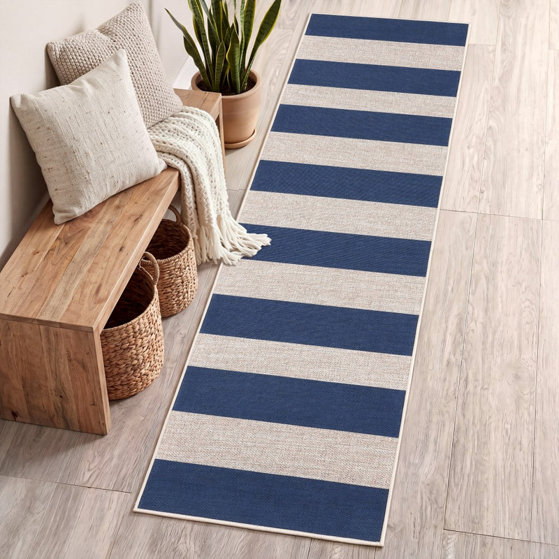 Gabby Cabana Stripe Non-slip Machine-washable Area Rug