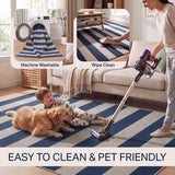 Gabby Cabana Stripe Non-slip Machine-washable Area Rug