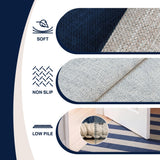 Gabby Cabana Stripe Non-slip Machine-washable Area Rug