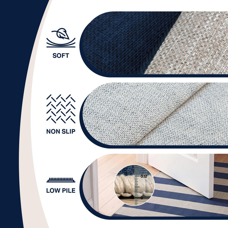 Gabby Cabana Stripe Non-slip Machine-washable Area Rug