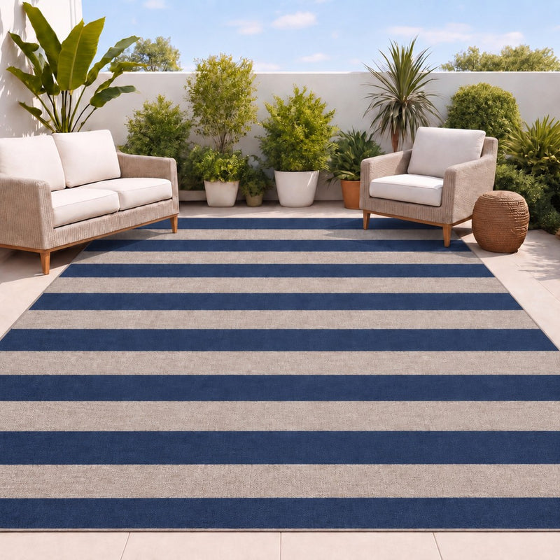 Gabby Cabana Stripe Non-slip Machine-washable Area Rug
