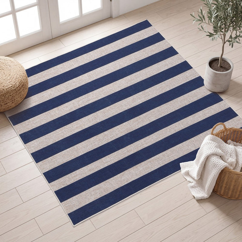 Gabby Cabana Stripe Non-slip Machine-washable Area Rug