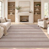 Penny Pinstripe Non-slip Machine-washable Area Rug