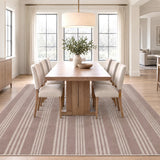 Penny Pinstripe Non-slip Machine-washable Area Rug