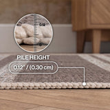Penny Pinstripe Non-slip Machine-washable Area Rug