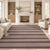 Penny Pinstripe Non-slip Machine-washable Area Rug