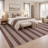 Penny Pinstripe Non-slip Machine-washable Area Rug