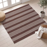 Penny Pinstripe Non-slip Machine-washable Area Rug