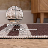 Penny Pinstripe Non-slip Machine-washable Area Rug