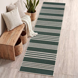 Penny Pinstripe Non-slip Machine-washable Area Rug