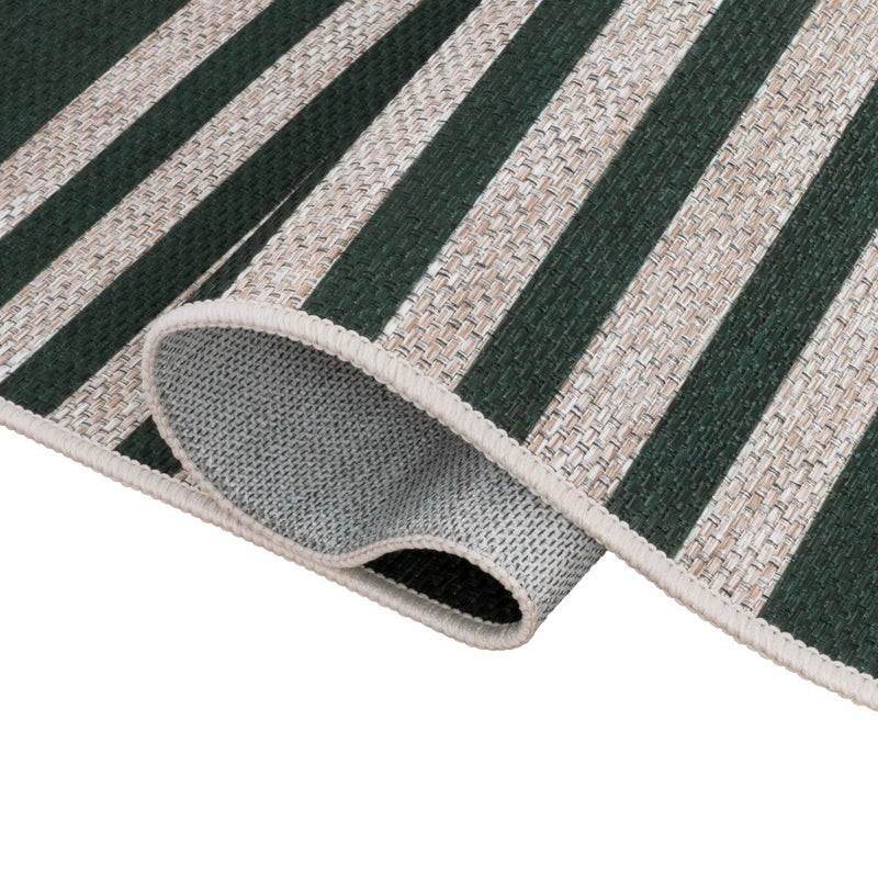 Penny Pinstripe Non-slip Machine-washable Area Rug