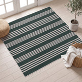 Penny Pinstripe Non-slip Machine-washable Area Rug