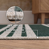 Penny Pinstripe Non-slip Machine-washable Area Rug