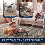 Penny Pinstripe Non-slip Machine-washable Area Rug