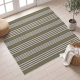 Penny Pinstripe Non-slip Machine-washable Area Rug