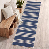 Penny Pinstripe Non-slip Machine-washable Area Rug
