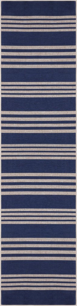 Penny Pinstripe Non-slip Machine-washable Area Rug
