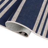 Penny Pinstripe Non-slip Machine-washable Area Rug
