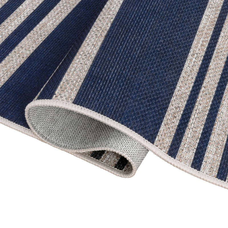 Penny Pinstripe Non-slip Machine-washable Area Rug