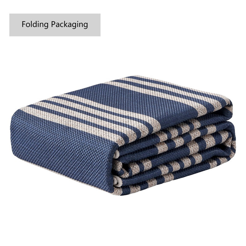 Penny Pinstripe Non-slip Machine-washable Area Rug