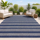 Penny Pinstripe Non-slip Machine-washable Area Rug