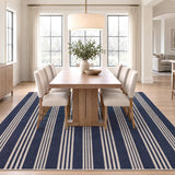 Penny Pinstripe Non-slip Machine-washable Area Rug