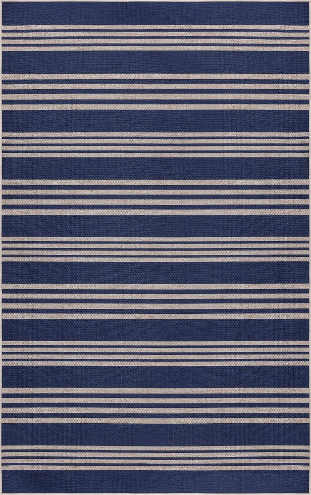 Penny Pinstripe Non-slip Machine-washable Area Rug