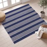Penny Pinstripe Non-slip Machine-washable Area Rug