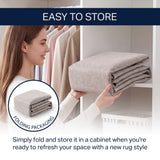 Placid Solid Non-slip Machine-washable Area Rug
